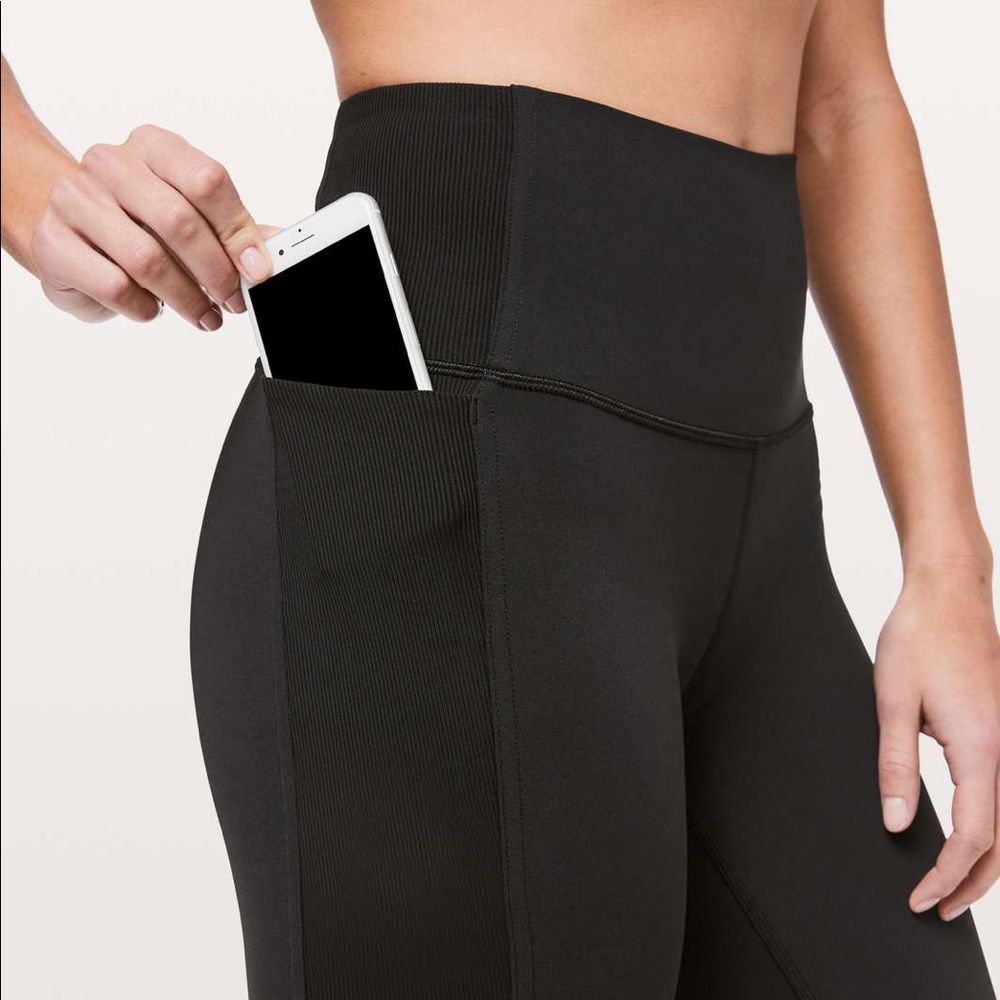 Lululemon Black Wunder Under HR Tight *Rib Luxtreme 28" 2